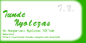 tunde nyolczas business card